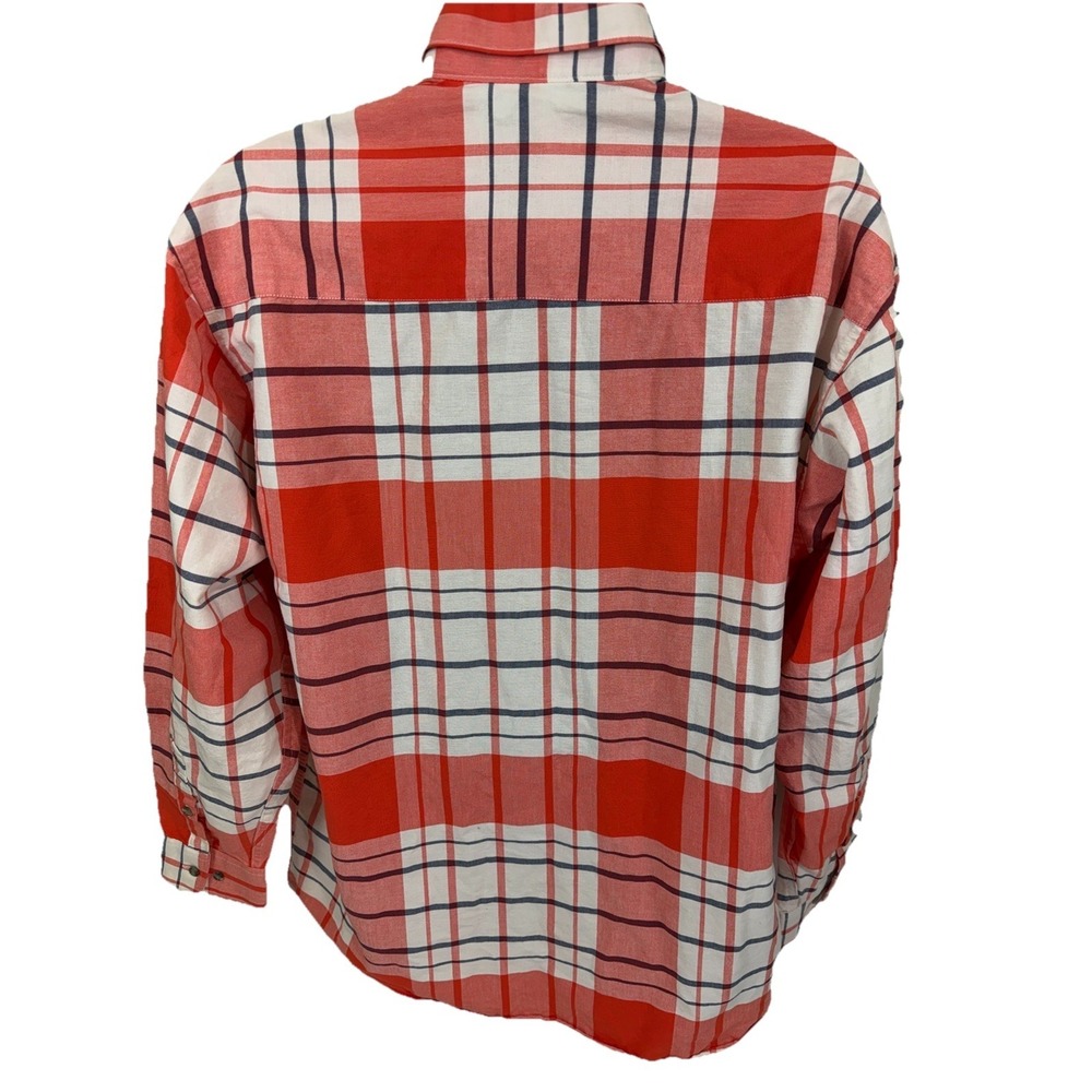 Vintage Wrangler 20x Western Shirt Xl‎ Mens Button Down Orange White - Picture 6 of 7